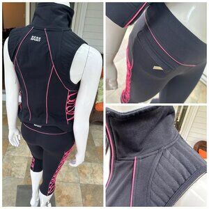 NWT Bebe Sport Black & Pink 2 Pc Tracksuit, Sz M